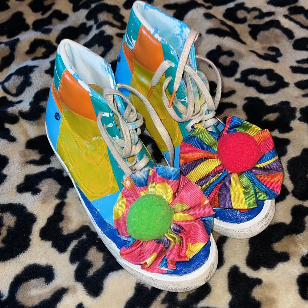 Bundle of clown rainbow costume pieces Nike